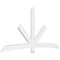 Ekena Millwork Alberta Architectural Grade PVC Gable Bracket, 108"W x 54"H x 2"D x 6"F, 12/12 Pitch GBP108X54X0206ALB00 - alternate 1
